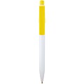 Unica recycled plastic ballpoint pen (blue ink), yellow