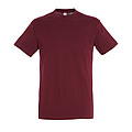 UNISEX ROUND COLLAR T-SHIRT REGENT, BURGUNDY, L