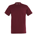 UNISEX ROUND COLLAR T-SHIRT REGENT, BURGUNDY, L