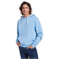 Urban mens hoodie, black with grey details, S
