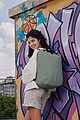 Urban Water Resistant Anti-theft Backpack, iceberg green, black