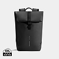 Urban Water Resistant Flap-top Backpack, black, grey