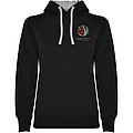 Urban womens hoodie, black with grey details, L