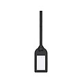 VINGA Baltimore RCS recycled polyester luggage tag, black