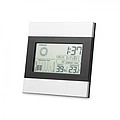 Weather station and clock, matt silver