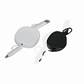 Wind up data cable, black