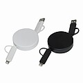 Wind up data cable, black