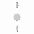Wind up data cable, white