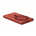 Wireless charger power bank, burgundy