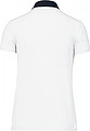 Women s KARIBAN TWO-TONE JERSEY POLO SHIRT, white/navy, XS