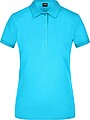 Womens elastic pique polo James Nicholson, turquise, S