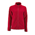 WOMENS PLAIN FLEECE JACKET NORMAN WOMEN, RED, M