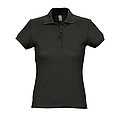 WOMENS POLO SHIRT PASSION, BLACK, L