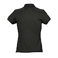 WOMENS POLO SHIRT PASSION, BLACK, L
