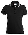 Womens polo T-shirt PAYPER SKIPPER LADY, black/white, S