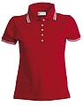 Womens polo T-shirt PAYPER SKIPPER LADY, red/white, S