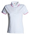 Womens polo T-shirt PAYPER SKIPPER LADY, white/neon pink, S