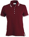 Womens polo T-shirt PAYPER SKIPPER LADY, wine/white, S