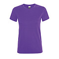 WOMENS ROUND COLLAR T-SHIRT REGENT WOMEN, DARK PURPLE, M
