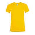 WOMENS ROUND COLLAR T-SHIRT REGENT WOMEN, GOLD, L