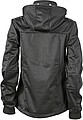 Womens softshell jacket JAMES & NICHOLSON, black/black/white, S