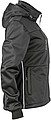 Womens softshell jacket JAMES & NICHOLSON, black/black/white, S