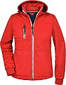 Womens softshell jacket JAMES & NICHOLSON, red/navy/white, S