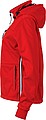 Womens softshell jacket JAMES & NICHOLSON, red/navy/white, S