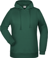 Womens sweatshirt with hoodie James Nicholson, dark green, S