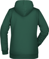 Womens sweatshirt with hoodie James Nicholson, dark green, S