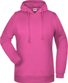 Womens sweatshirt with hoodie James Nicholson, pink, S