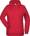 Womens sweatshirt with hoodie James Nicholson, red, S