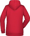 Womens sweatshirt with hoodie James Nicholson, red, S