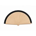 Wooden hand fan, black