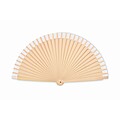 Wooden hand fan, white