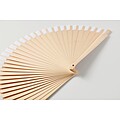 Wooden hand fan, white