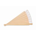 Wooden hand fan, white