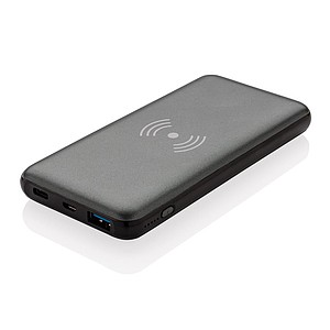 10.000 mAh Fast Charging 10W Wireless Powerbank with PD,grey