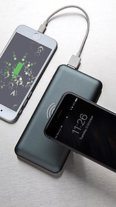 10.000 mAh Fast Charging 10W Wireless Powerbank with PD,grey