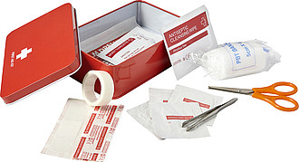 15 Piece first-aid kit in a metal tin