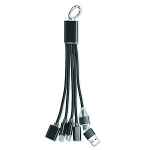 3-in-1 charging cable keyring