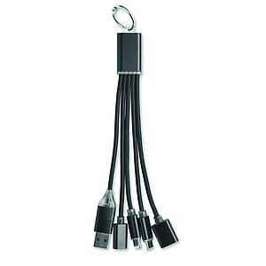 3-in-1 charging cable keyring