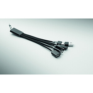 3-in-1 charging cable keyring