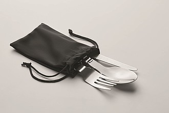 3-piece camping cutlery set