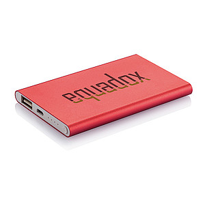 4.000 mAh slim Power bank, red