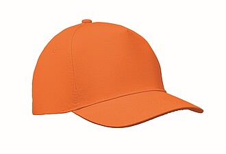 5 panel baseball cap, orange
