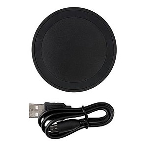 5W wireless charging pad round, black
