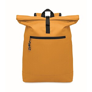 600Dpolyester rolltop backpack, ochre