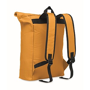 600Dpolyester rolltop backpack, ochre