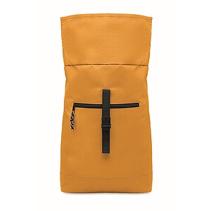 600Dpolyester rolltop backpack, ochre